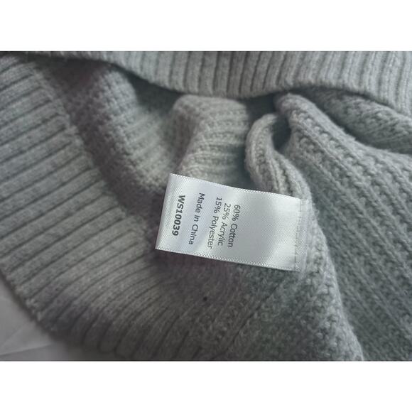 Market & Spruce Cowl Neck Gray Knit Sweater Women Size XS Pull On Cozy Warm - Picture 4 of 5